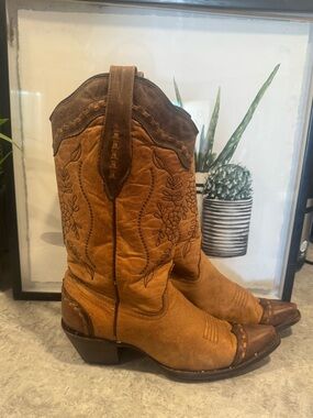 Corral Womens Size 9M Brown Leather Western Cowboy Boots